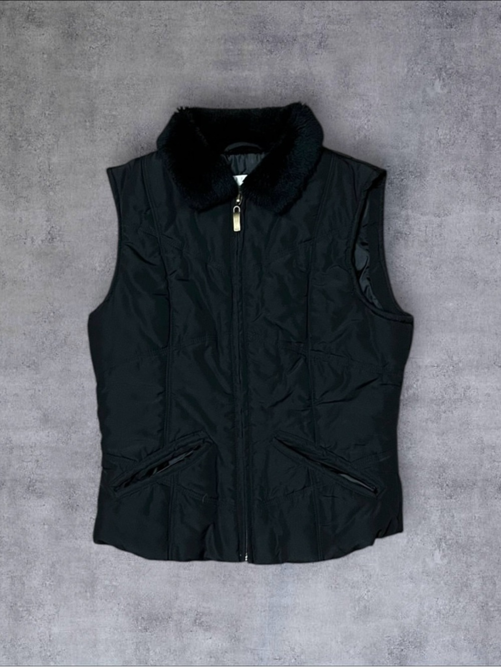 Vintage 2000s y2k Black Wet Seal Sz XS Puffer Vest